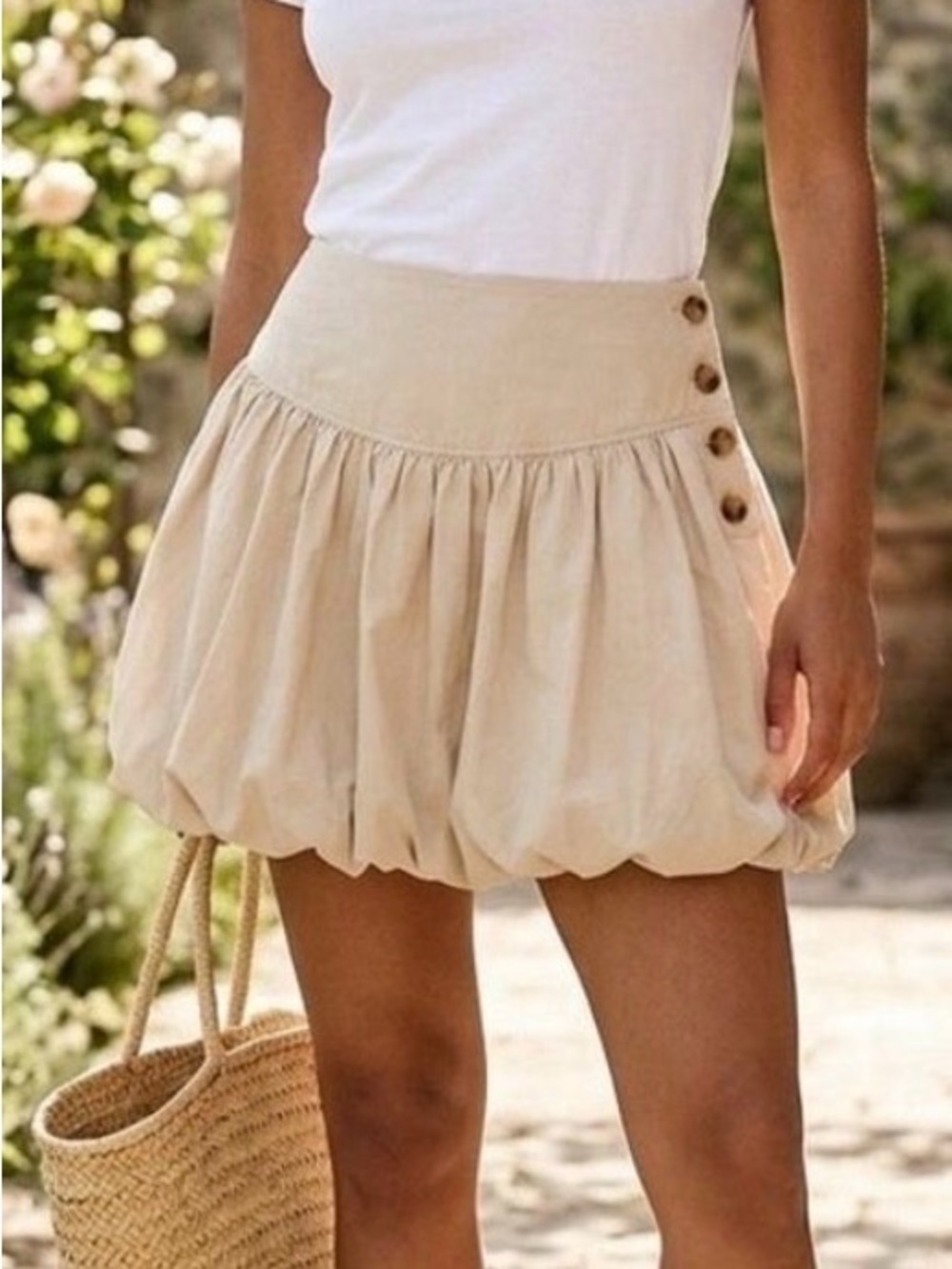 Tan Bubble Skirt / Skort - NEVER WORN